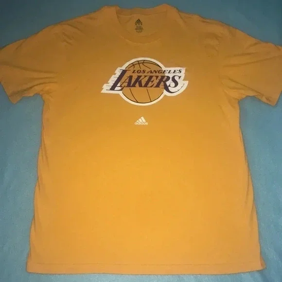 ADIDAS Lakers T-shirt short sleeve orange size XL - Picture 2 of 6